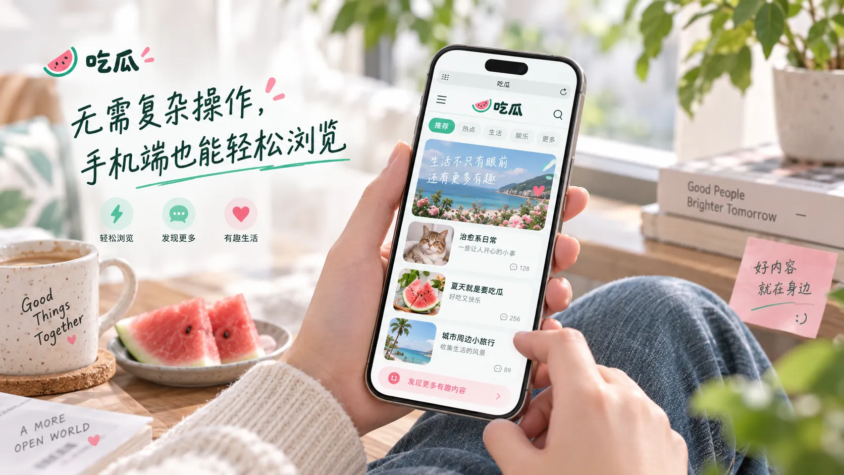 手机端内容浏览示意